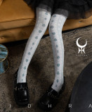 Yidhra -Alice Cipher- Printed Poker 120D Velvet Lolita Tights