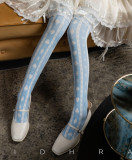 Yidhra -Alice Cipher- Printed Poker 120D Velvet Lolita Tights