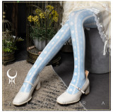 Yidhra -Alice Cipher- Printed Poker 120D Velvet Lolita Tights