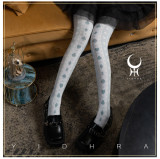 Yidhra -Alice Cipher- Printed Poker 120D Velvet Lolita Tights