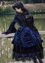 Sabbath Gothic- Gothic Lolita Jacket with Neck Tie, Skirt and Bloomer