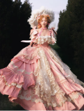 AirfreeingFairy -Zhihan- Classic Vintage Princess Rococo Wedding Dress Lolita OP Dress Full Set