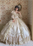 AirfreeingFairy -Zhihan- Classic Vintage Princess Rococo Wedding Dress Lolita OP Dress Full Set