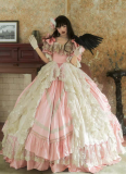 AirfreeingFairy -Zhihan- Classic Vintage Princess Rococo Wedding Dress Lolita OP Dress Full Set