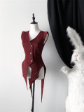 Cyclic trajectory- Gothic Prince Ouji Lolita Short Vest Jacket and Neck Tie