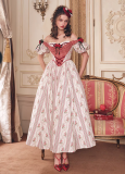 LaceMade -Pretty Rose- Sweet Casual Lolita Vintage Palace Fishbone Dress