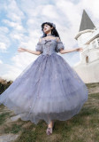 Nineodes -Freesia and Nightingale- Oil Painting Style Classic Lolita Topwear, Corset and Skirt Set and Accessories