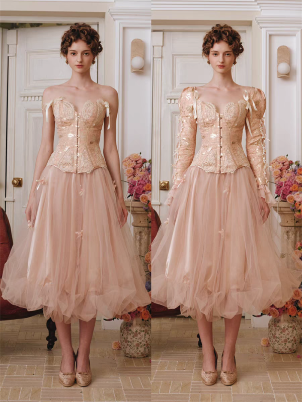 LaceMade -Princess of the Fairy Castle- Casual Sweet Vintage Party Prom Dress Lolita Palace Corset and Skirt
