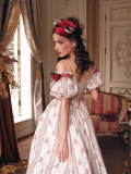 LaceMade -Pretty Rose- Sweet Casual Lolita Vintage Palace Fishbone Dress