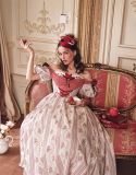 LaceMade -Pretty Rose- Sweet Casual Lolita Vintage Palace Fishbone Dress