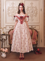 LaceMade -Pretty Rose- Sweet Casual Lolita Vintage Palace Fishbone Dress