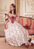 LaceMade -Pretty Rose- Sweet Casual Lolita Vintage Palace Fishbone Dress