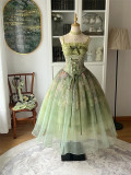 Nineodes -Freesia and Nightingale- Oil Painting Style Classic Lolita Topwear, Corset and Skirt Set and Accessories