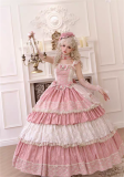 Kiyana -Star Back- Sweet Tea Party Princess Rococo Classic Lolita JSK Full Set