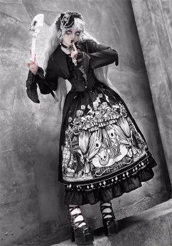 Bone Theater- Halloween Gothic Lolita JSK and Blouse Set