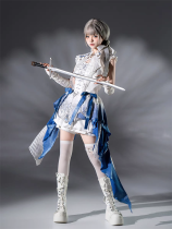 Blue and White Keel - Chinese Style Boystyle Prince Ouji Lolita JSK, Bloomer and Bolero Set