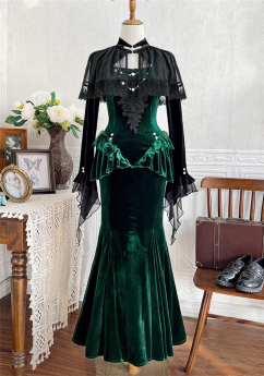 Mirkwood- Elegant Casual Classic Lolita Bolero and Fishtail Slip Dress Set