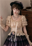 Romantic Rose- Elegent Tea Party Princess Classic Lolita JSK and Overskirt Set, Corset and Blouse