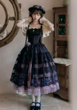 Romantic Rose- Elegent Tea Party Princess Classic Lolita JSK and Overskirt Set, Corset and Blouse