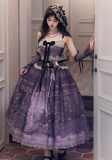 Romantic Rose- Elegent Tea Party Princess Classic Lolita JSK and Overskirt Set, Corset and Blouse