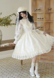 Withpuji -Flower Music- Party Prom Dress Classic Sweet Lolita OP Dress and Cape