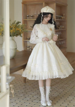 Withpuji -Flower Music- Party Prom Dress Classic Sweet Lolita OP Dress and Cape