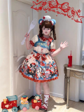 Puppy Dollhouse- Showa Style Doll Sweet Lolita JSK, Salopettes and Blouse