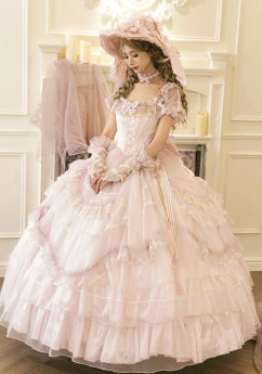 Layla's Mind- Elegent Tea Party Princess Rococo Classic Lolita OP Dress and Accessories