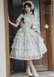 Swan Lake - Sweet Elegant Classic Lolita JSK, Cape and Trangle Headband
