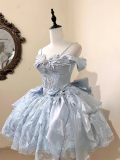 The Feathers Flew Away- Party Prom Dress Classic Lolita JSK, Tailing and Choker