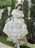 Swan Lake - Sweet Elegant Classic Lolita JSK, Cape and Trangle Headband