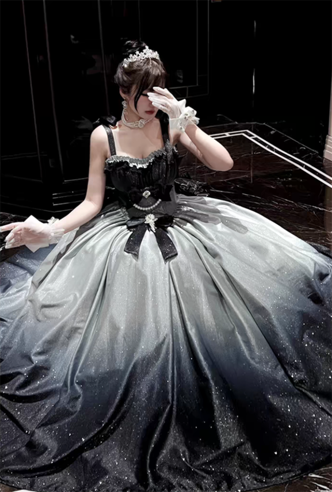 US$ 68.99 - Diamond Honey -The Star River- Romantic Birthday Party Prom Dress  Casual Princess Lolita JSK Dress with a Big Back Bow