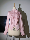 Night at Usher House - Long Sleeves Classic Halloween Prince Ouji Gothic Lolita Blouse with Neck Tie