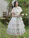 Swan Lake - Sweet Elegant Classic Lolita JSK, Cape and Trangle Headband