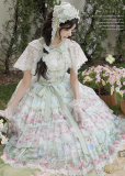 Swan Lake - Sweet Elegant Classic Lolita JSK, Cape and Trangle Headband