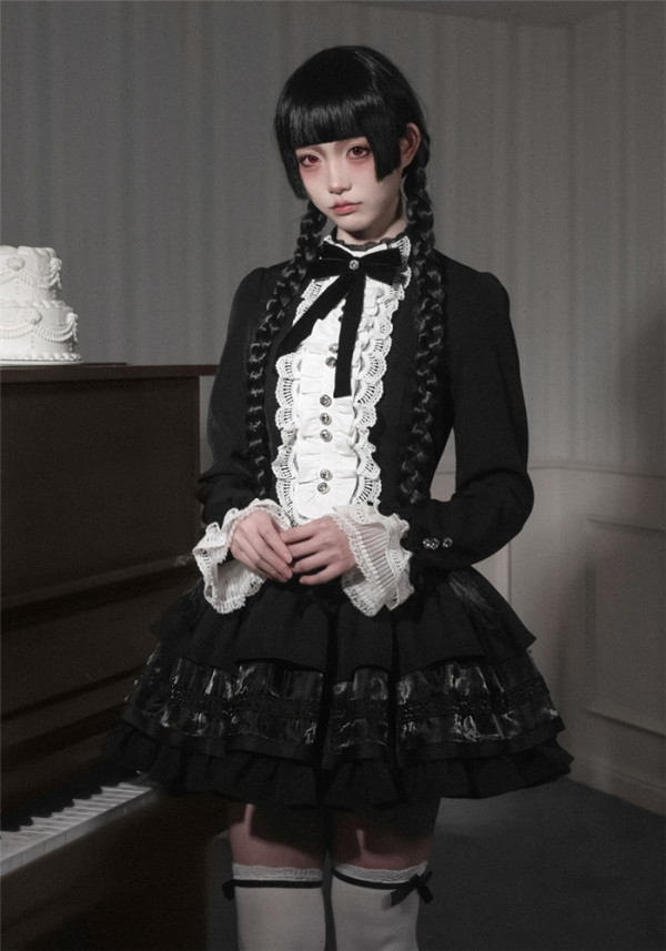Kuroya- Kikyo- Boystyle Prince Konoda Ouji Gothic Lolita Long Sleeve OP Dress