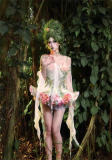 Blood Supply -Forest Elf- Flower Spirit Fairy Corset Casual Sweet Lolita Dress Set