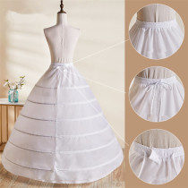 A Line 95cm Ankle Length Adjustable 100cm Puffy Level Polyester Taffeta Cotton Slip Wedding Princess Lolita Petticoat
