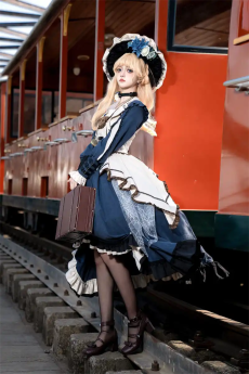 Another Walker -Traveler's Song- Elegant Punk Lolita OP Dress Set