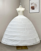 Vintage 120cm Floor Length Adjustable 130cm Puffy Level Ball Gown Tulle Cotton Slip Wedding Princess Lolita Petticoat