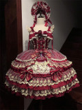 Jewel Crown- Sweet Doll Classic Lolita JSK, A Big Back Bow and Bonnet