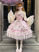 Jewel Crown- Sweet Doll Classic Lolita JSK, A Big Back Bow and Bonnet