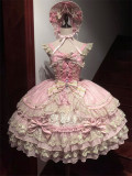 Jewel Crown- Sweet Doll Classic Lolita JSK, A Big Back Bow and Bonnet