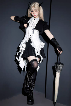 Broken Gemstones- Elegant Boystyle Prince Konoda Gothic Ouji Lolita Bolero, Blouse and Skirt Set