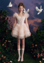 LaceMade - Wings Arrival - Romantic Princess Party Prom Dress Casual Lolita Fishbone JSK