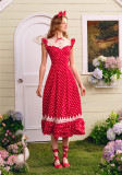 LaceMade - Nini Fairytale House - Sweet Lace Polka Dot Party Prom Dress Casual Lolita JSK