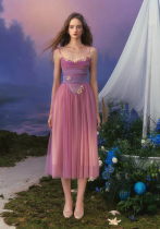 LaceMade - Water Lily - Romantic Fairy Oil Painting Style Tulle Party Prom Dress Casual Lolita JSK
