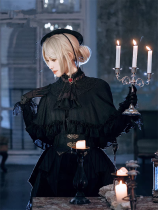 Mr.Yi - The Mysterious Lord - Gothic Steam Punk  Lolita Cape with Neck Tie and Brooch, Hat