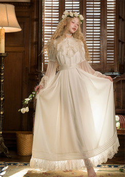 Inmorelli - Edward Nightdress - Classic Vintage Palace Casual Simple Long Sleeves Lolita OP Dress