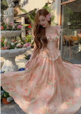 Life Is a Moment - A Line Vintage Flower Print Party Prom Dress Casual Lolita OP Dress